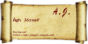 Ágh József névjegykártya
